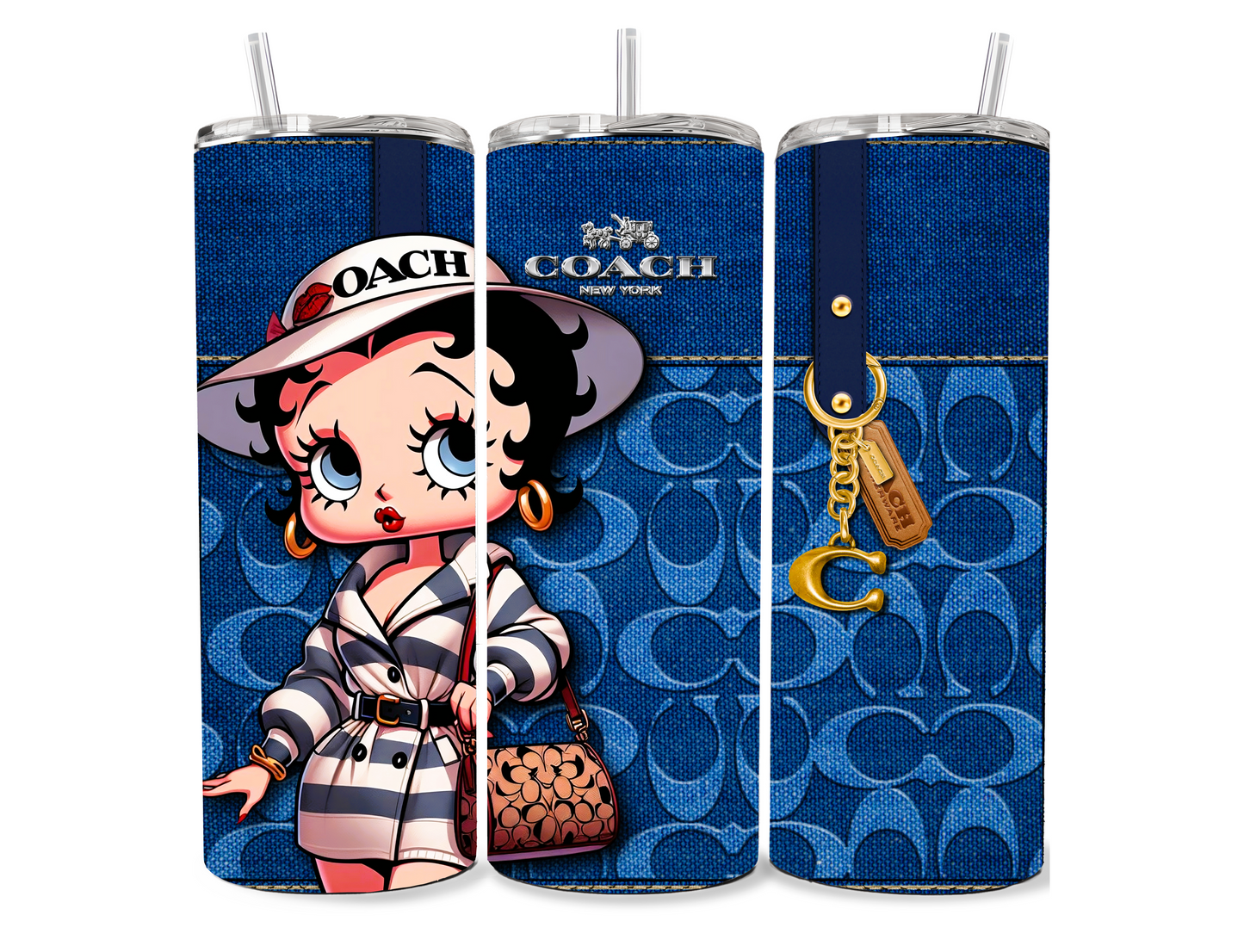"Boop Couture Betty-Inspired Coach Purse Edition" 20oz. Skinny Tumbler