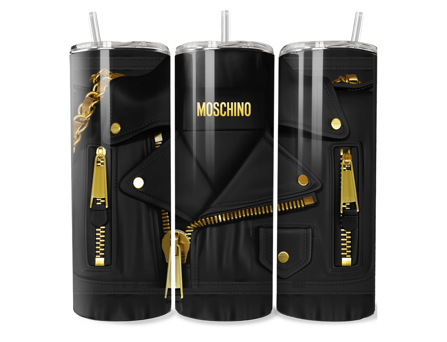 "Moschino Inspired Designer Black Purse Edition" 20oz. Skinny Tumbler