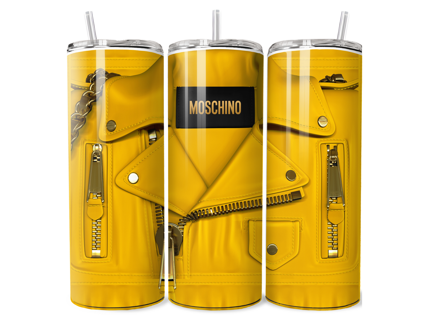 "Moschino Inspired Designer Yellow Purse Edition" 20oz. Skinny Tumbler