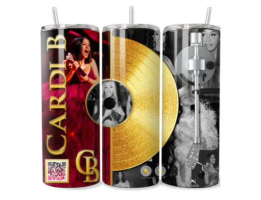 20oz. Skinny Tumbler with Scan & Play Feature - Cardi B Edition