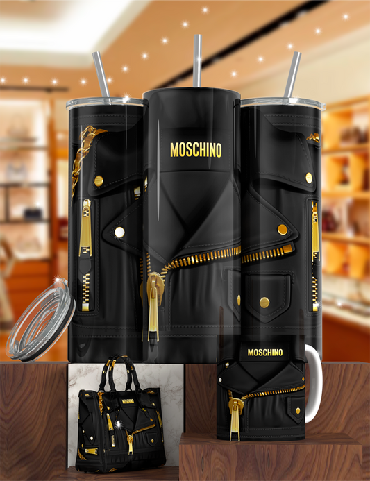 "Moschino Inspired Designer Black Purse Edition" 20oz. Skinny Tumbler